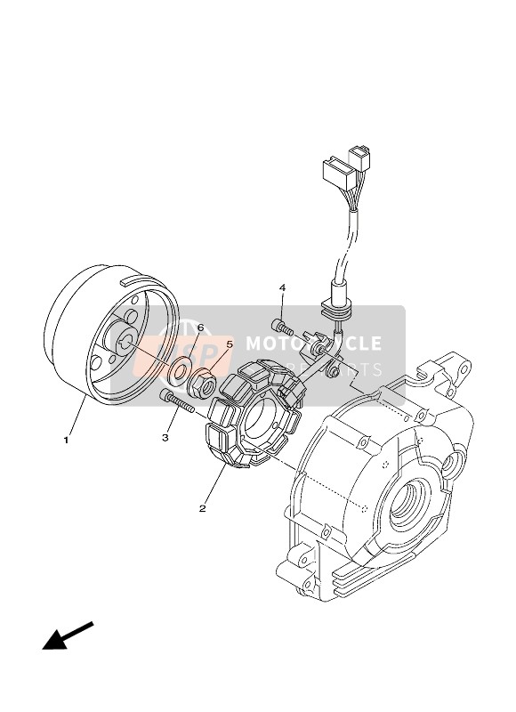 Yamaha T110 2004 GENERATOR für ein 2004 Yamaha T110